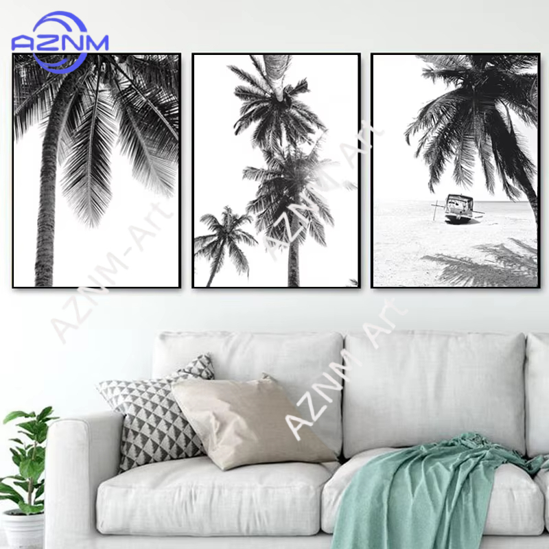 Home Decor Tree - Pintura em tela de palmeira tropical