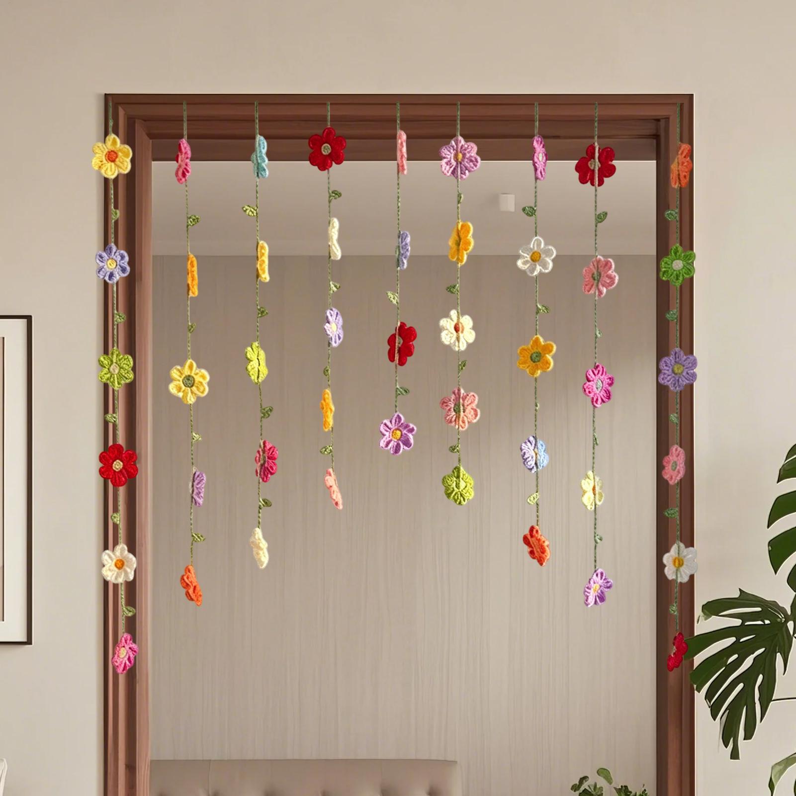 Home Decor Garland - Guirlanda de Crochê para Parede, Banner