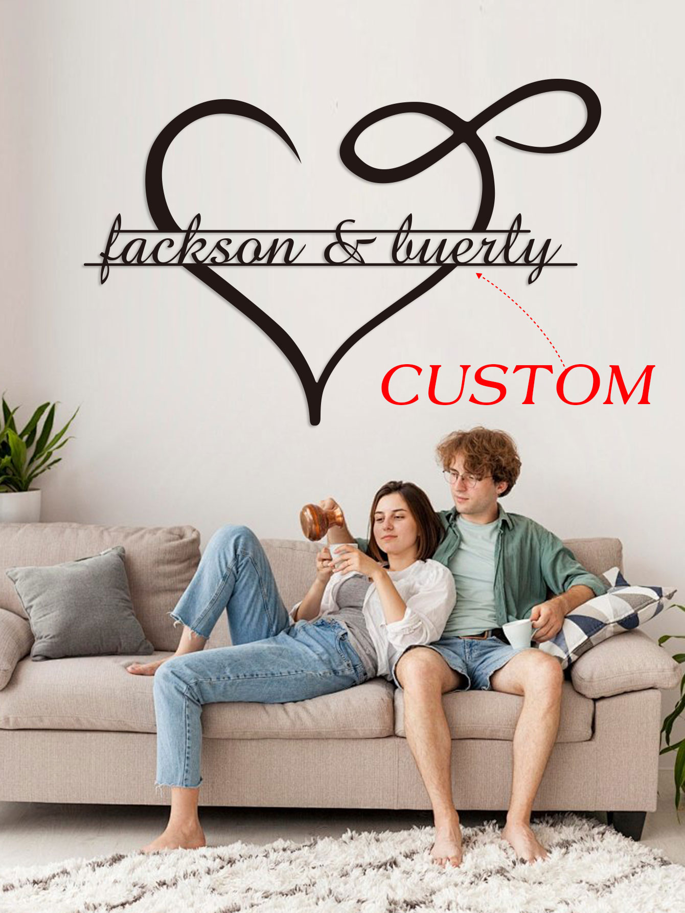 Home Decor Lovely Home - Personalizado reutilizável pré-colado metal em forma