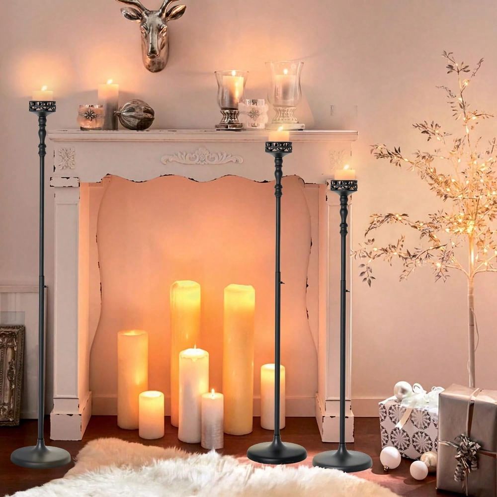 Home Decor Event - Suportes de Metal Ajustáveis para Velas