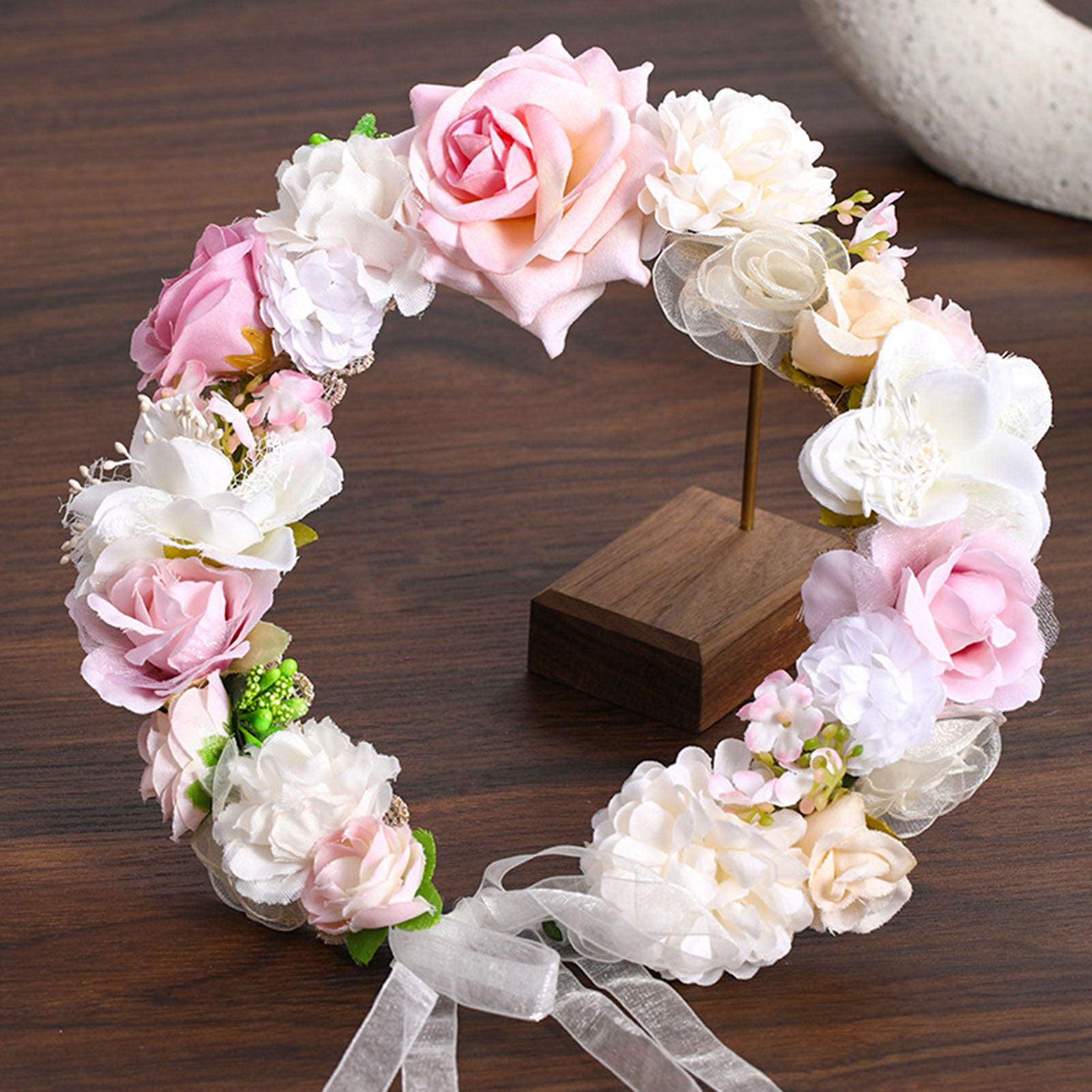 Home Decor Handicraft - Coroa de Flores Artificial para Noivas,