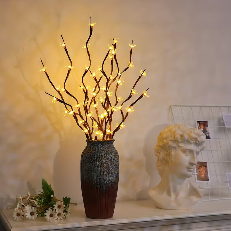 Home Decor Tree - Luzes de ramo de cerejeira com