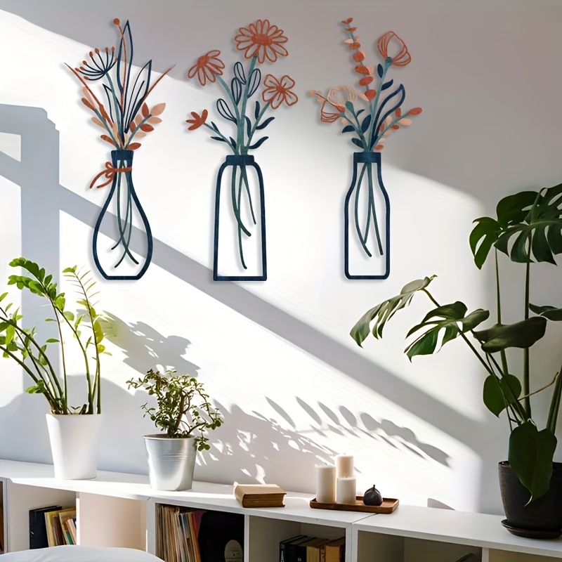 3 Grandes Esculturas Florais d - Home Decor Orange avaliação e preço