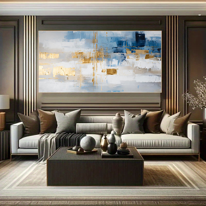 Pintura a óleo abstrata 100% f - Home Decor Orange avaliação e preço