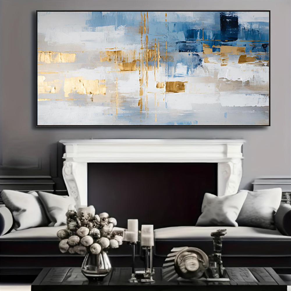 Pintura a óleo abstrata 100% f - Home Decor Orange avaliação e preço