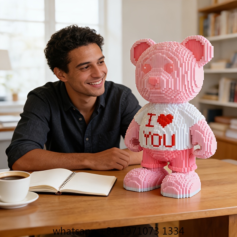 Urso Coração Rosa 3D: Quebra-C - Home Decor Handicraft avaliação e preço