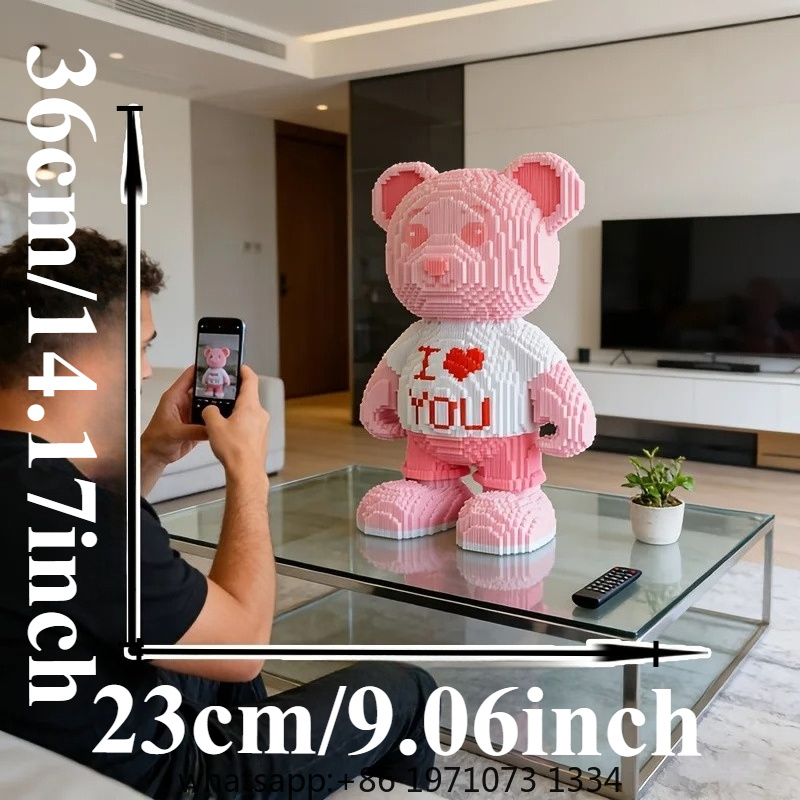 Urso Coração Rosa 3D: Quebra-C - Home Decor Handicraft avaliação e preço