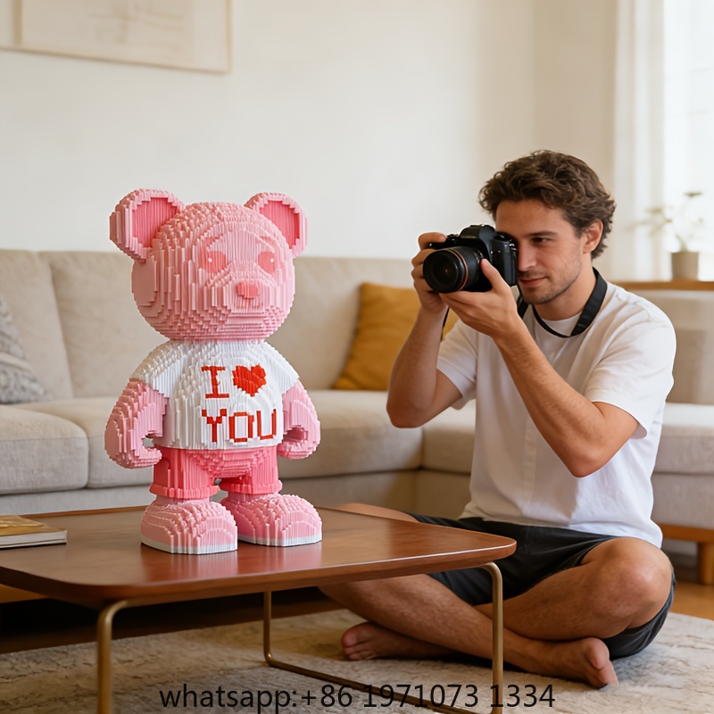 Urso Coração Rosa 3D: Quebra-C - Home Decor Handicraft avaliação e preço