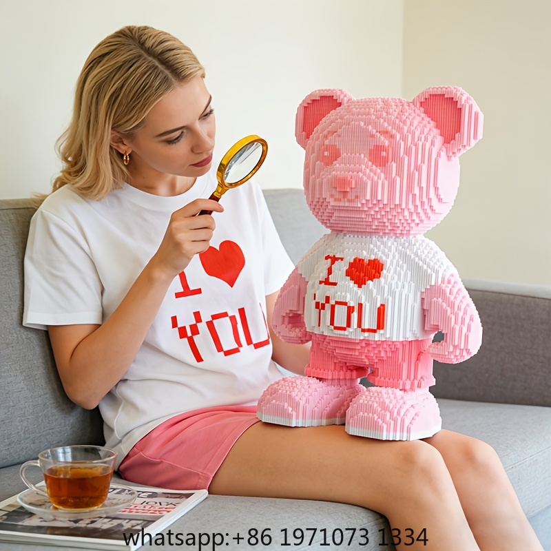 Urso Coração Rosa 3D: Quebra-C - Home Decor Handicraft avaliação e preço