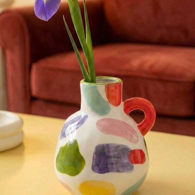 Vaso Cerâmico Geométrico Moder - Home Decor Dopamine avaliação e preço