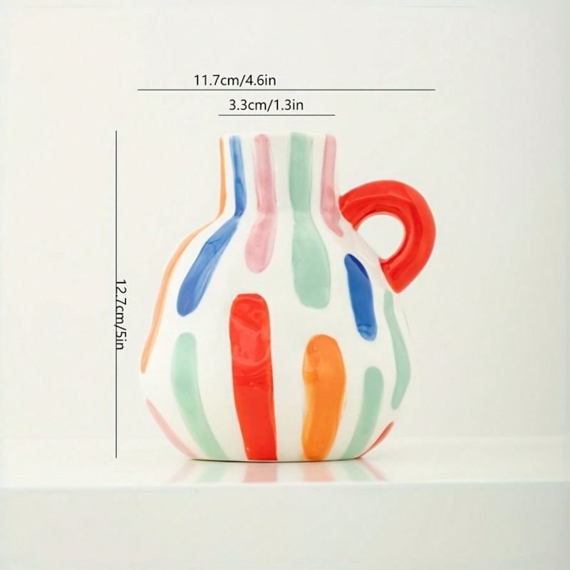 Vaso Cerâmico Geométrico Moder - Home Decor Dopamine avaliação e preço