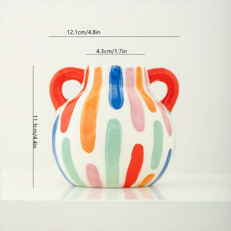 Vaso Cerâmico Geométrico Moder - Home Decor Dopamine avaliação e preço