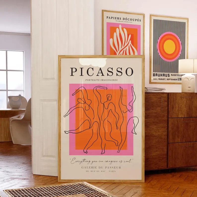 3 peças de arte moderna laranj - Home Decor Foto avaliação e preço