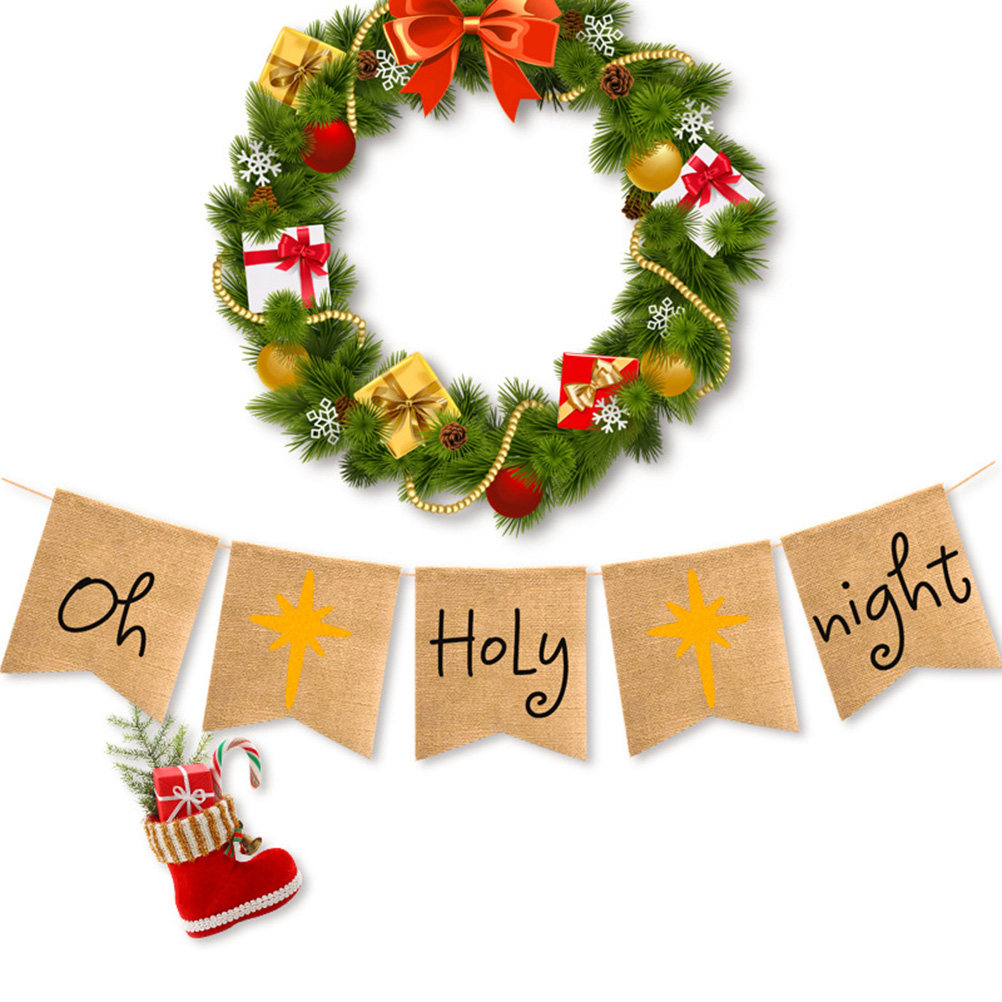 Banner 'Oh-Holy-Night' em Linh - Home Decor Garland avaliação e preço