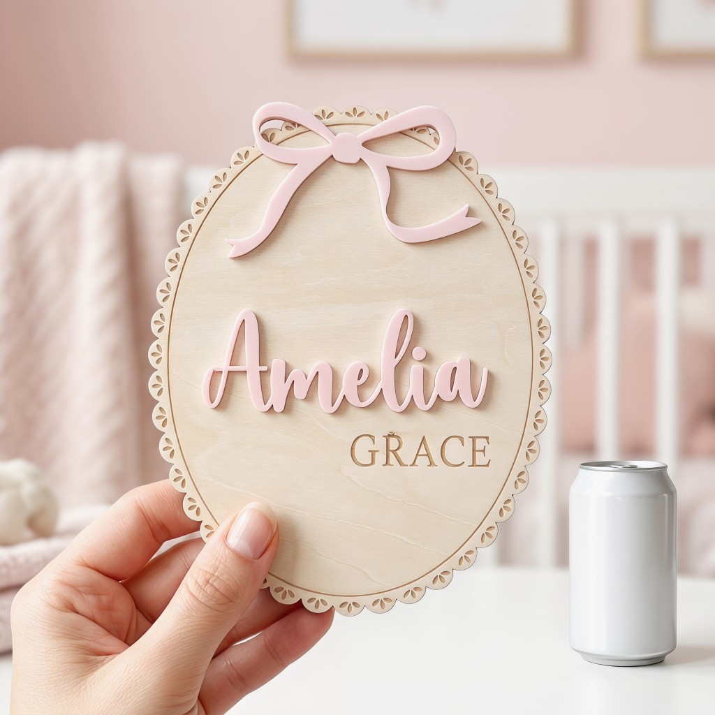 1 Peça Placa de Nome de Madeir - Home Decor For Birthday avaliação e preço