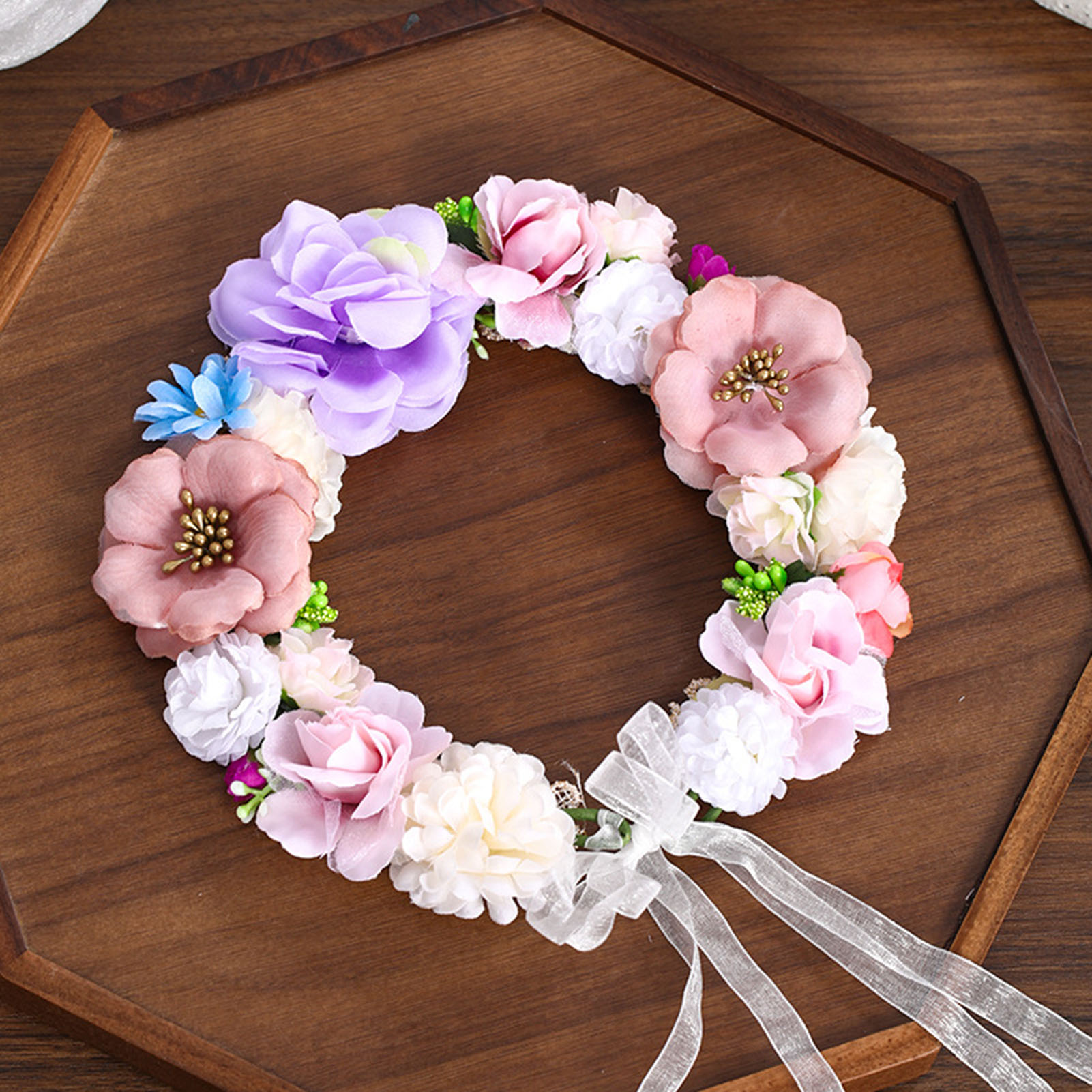 Coroa de Flores Artificial par - Home Decor Handicraft avaliação e preço