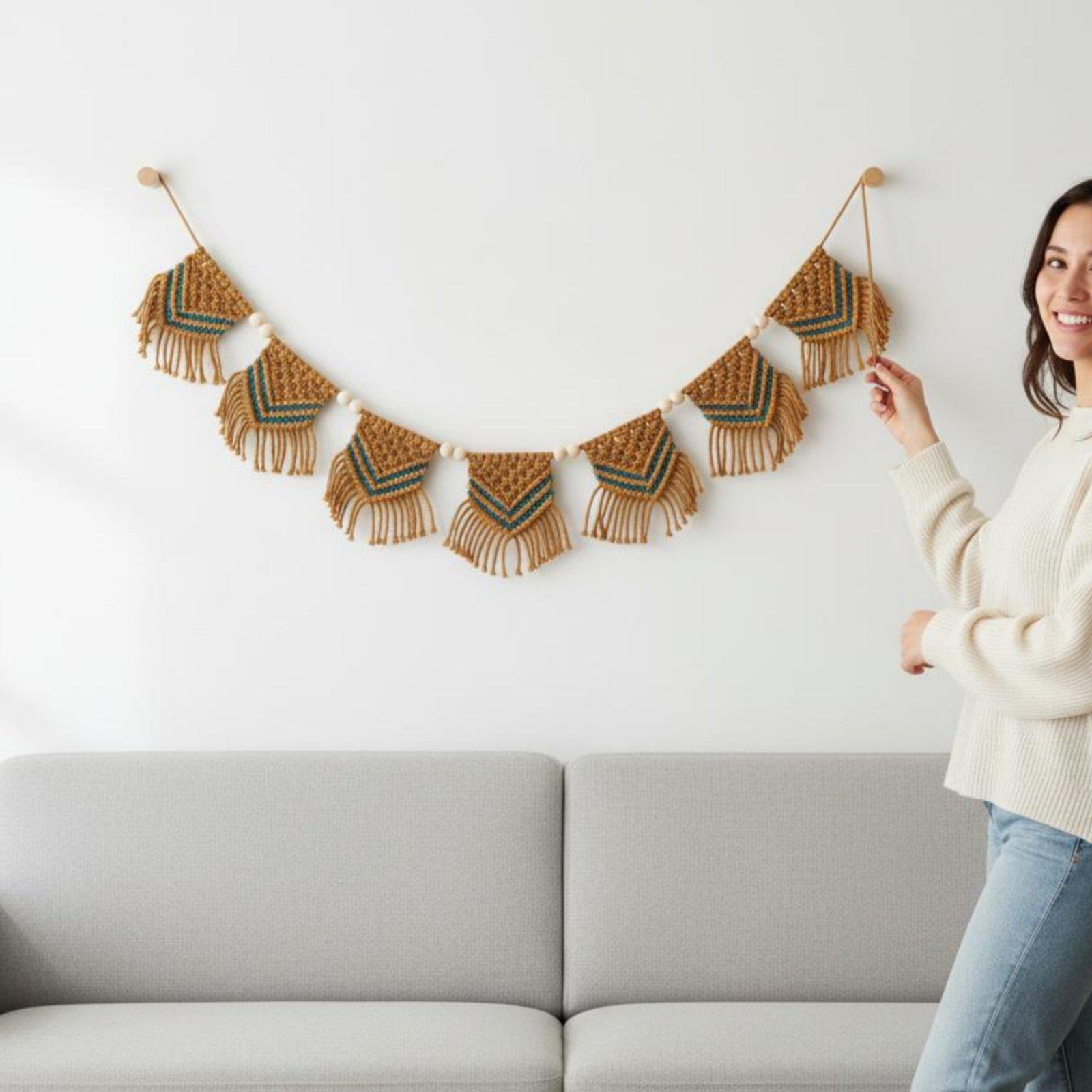 Tapeçaria de Algodão com Franj - Home Decor Garland avaliação e preço