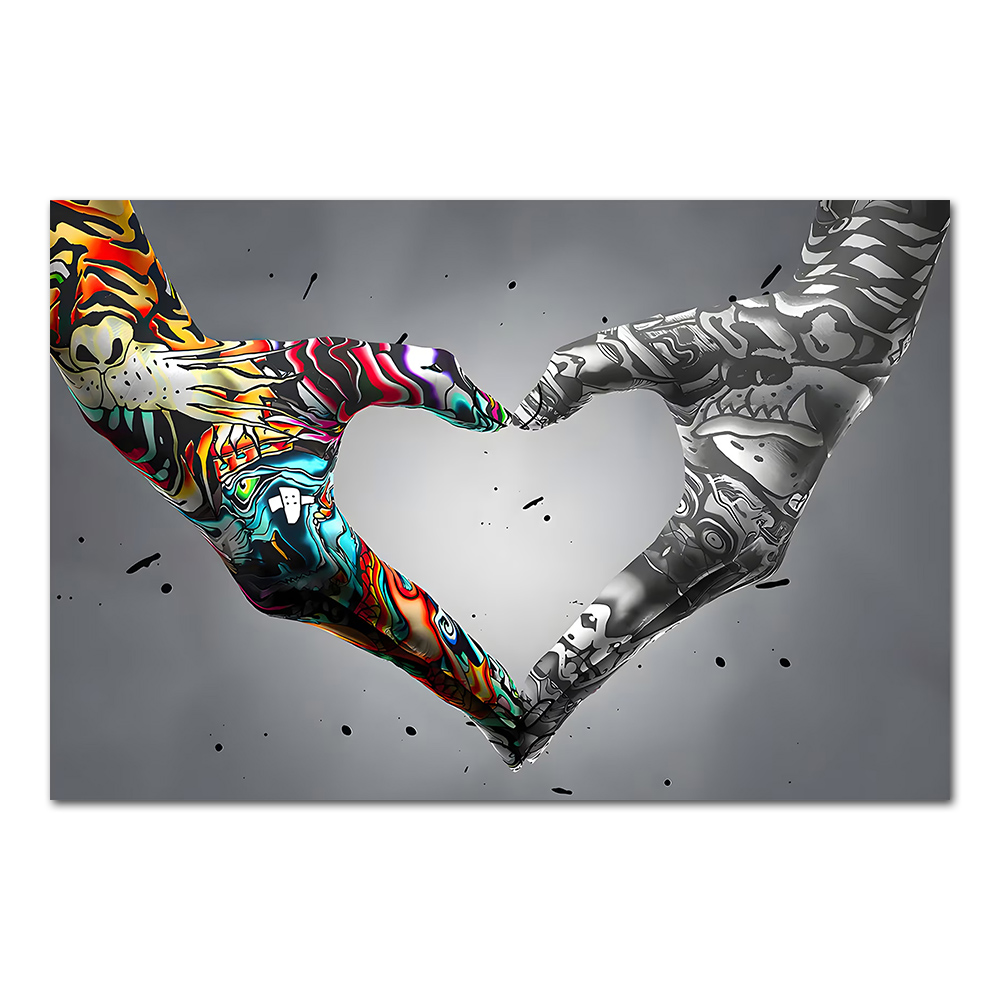 Graffiti mão amor pintura em t - Home Decor Lovely Home avaliação e preço