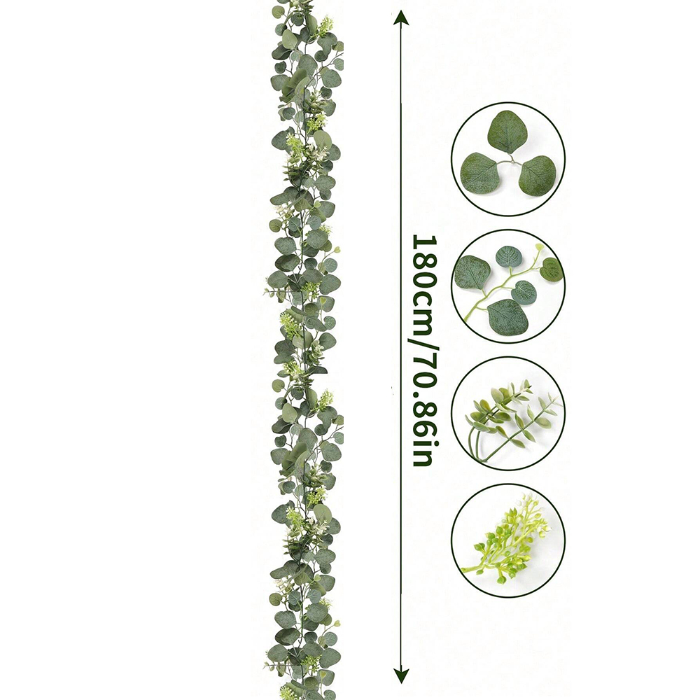 Guirlanda de eucalipto artific - Home Decor Garland avaliação e preço