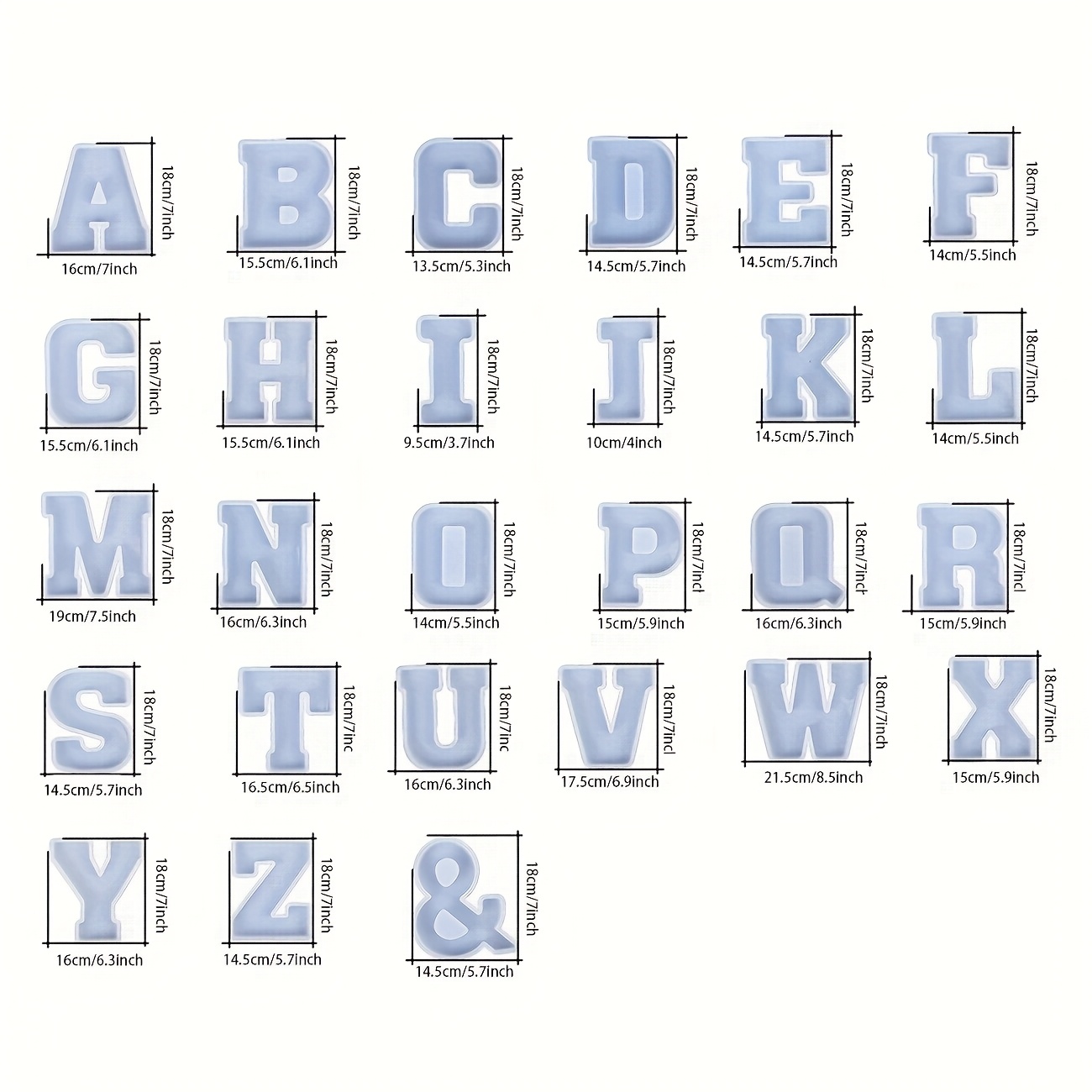 Molde de resina para letras gr - Home Decor Handicraft avaliação e preço