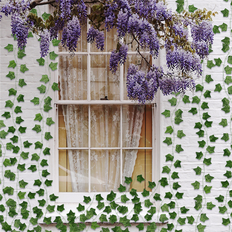 2.2m hera verde folhas falsas  - Home Decor Garland avaliação e preço