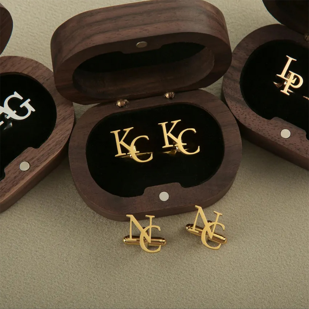 Abotoaduras personalizadas com - Wooden Letter Sign avaliação e preço