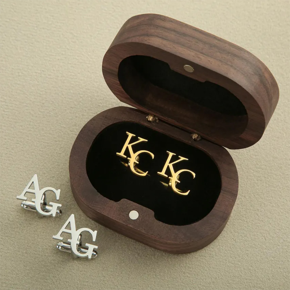 Abotoaduras personalizadas com - Wooden Letter Sign avaliação e preço