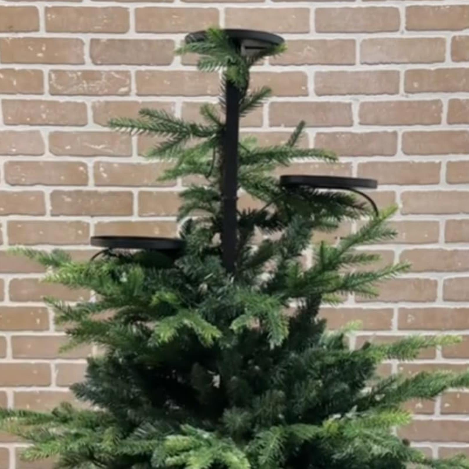 Metal preto triplo árvore topp - Home Decor Tree avaliação e preço