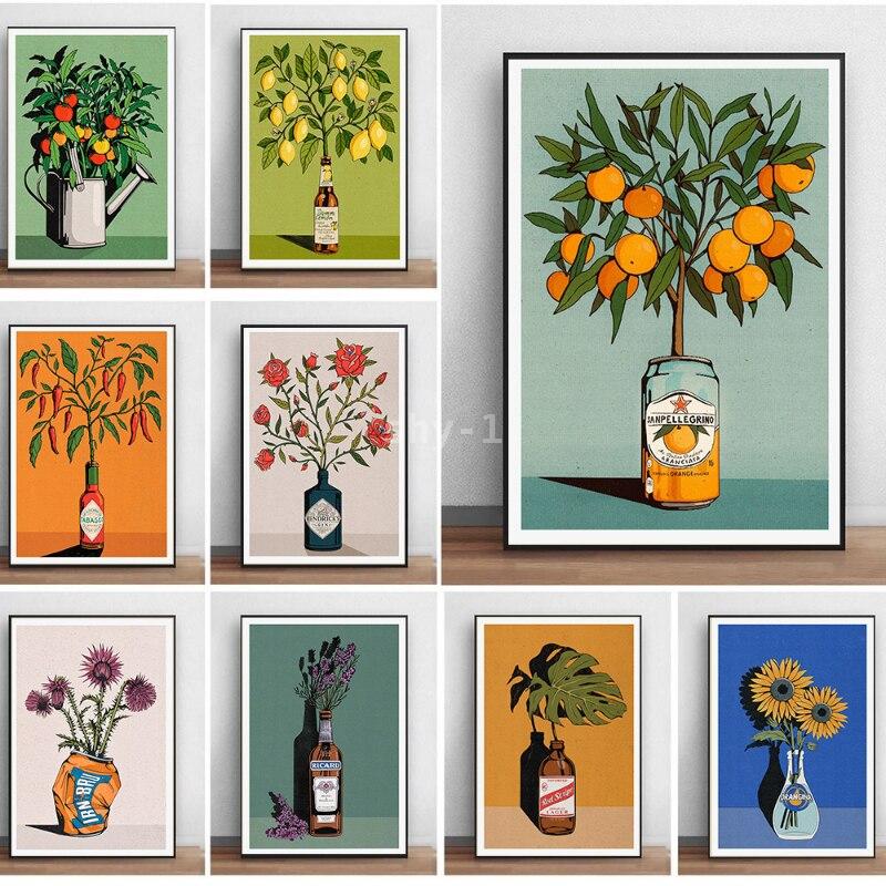 Arte de Parede Moderna com Tem - Home Decor Orange avaliação e preço