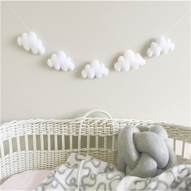 Nordic feltro nuvem guirlandas - Home Decor Garland avaliação e preço